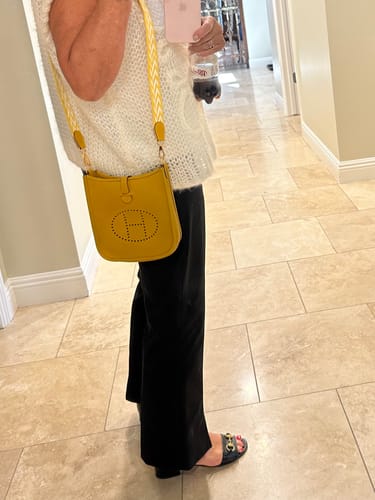 Customer photo review of Mini Evelyne 18cm Dark Yellow Togo Ghw