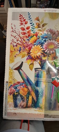 Customer photo review of 5D Diamond Painting AB Steine Blumenstrauß