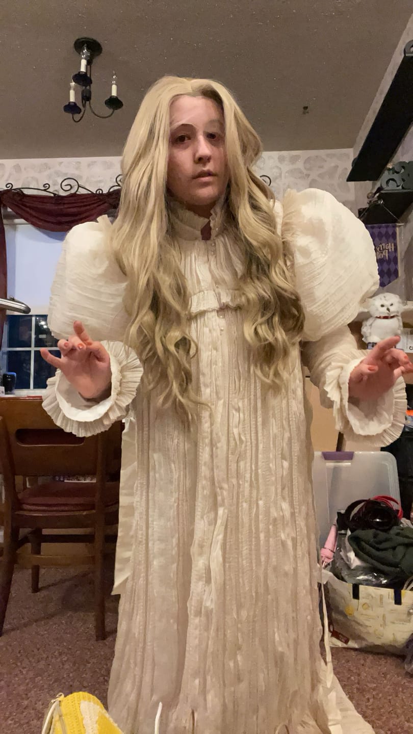 Customer photo review of CRIMSON PEAK™ Edith Victorian Gown in Ivory