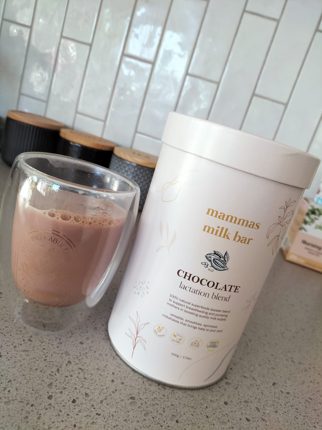 Customer photo review of Chocolate Lactation Blend