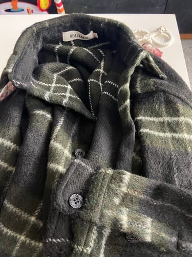 Customer photo review of RT No. 6436 GREEN PLAID WOOLEN SHIRT JK