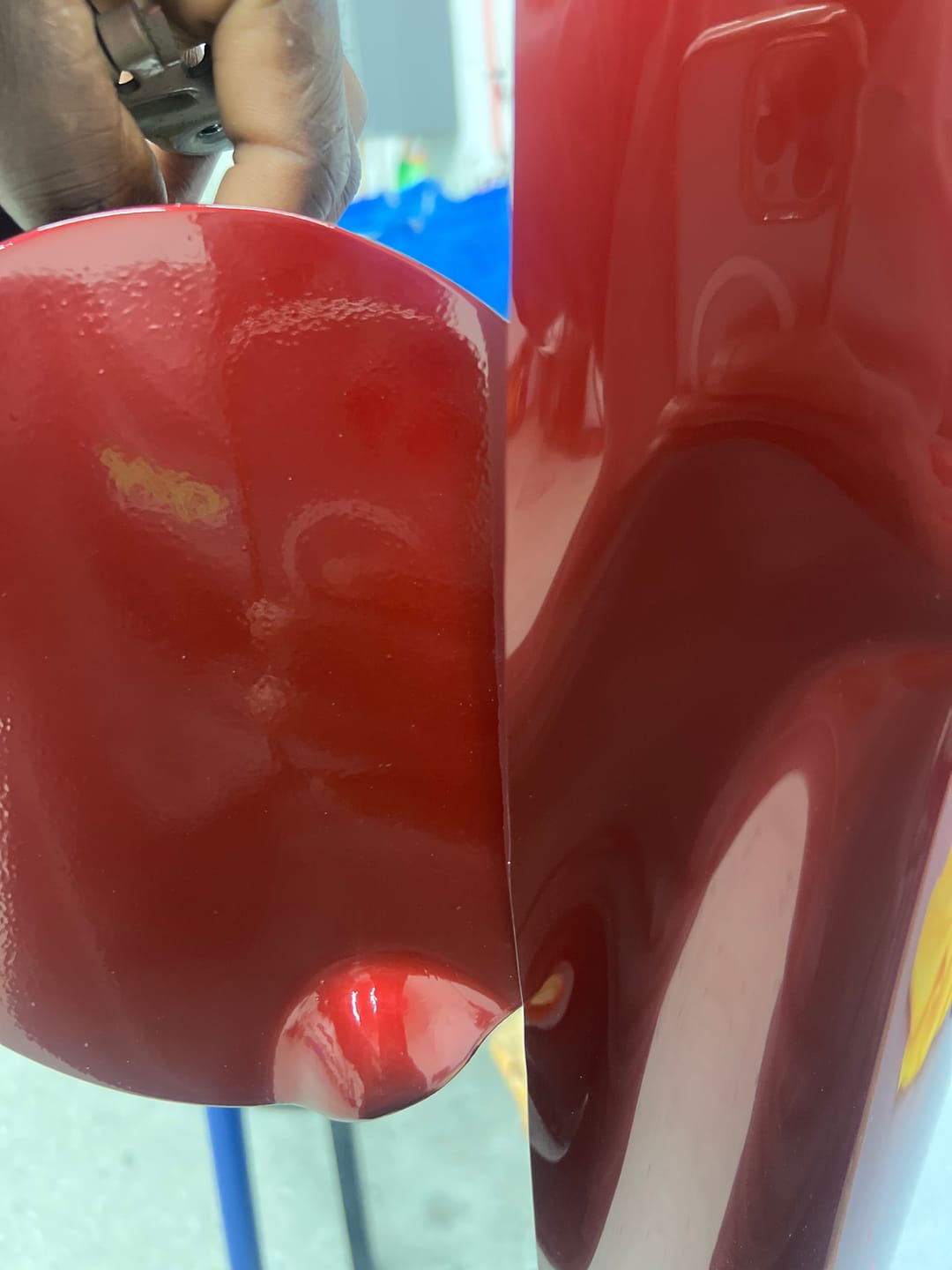 Customer photo review of Glossy Metallic Rufous Red Vinyl Wrap
