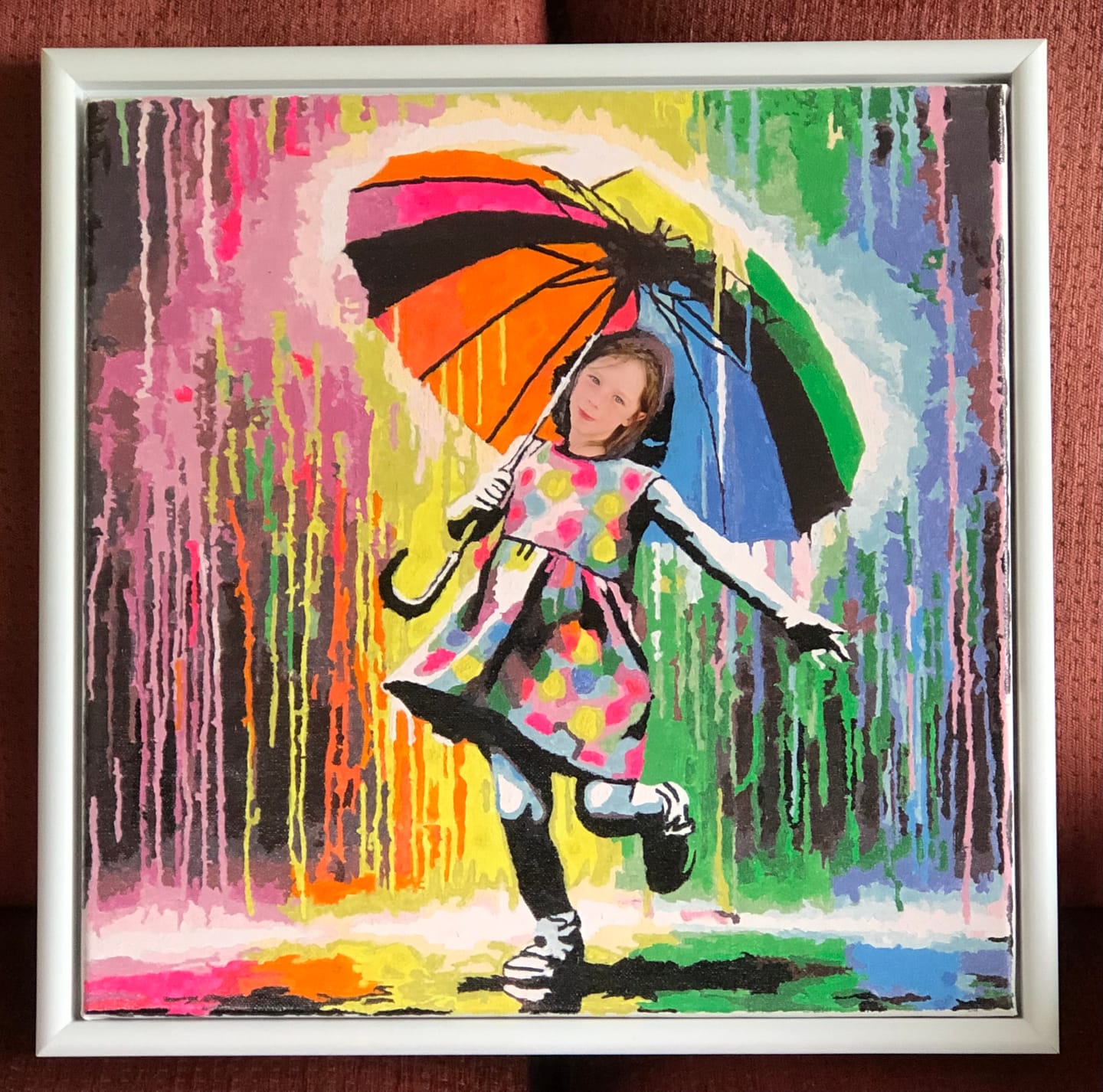 Customer photo review of Malen nach Zahlen - Farbentanz im Regen
