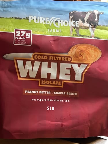 Customer photo review of Whey Protein Isolate with Organic Vanilla