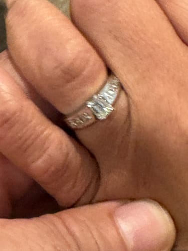 Customer photo review of 1.15-2.30 CT Emerald & Princess Cut Natural Diamonds - Engagement Ring