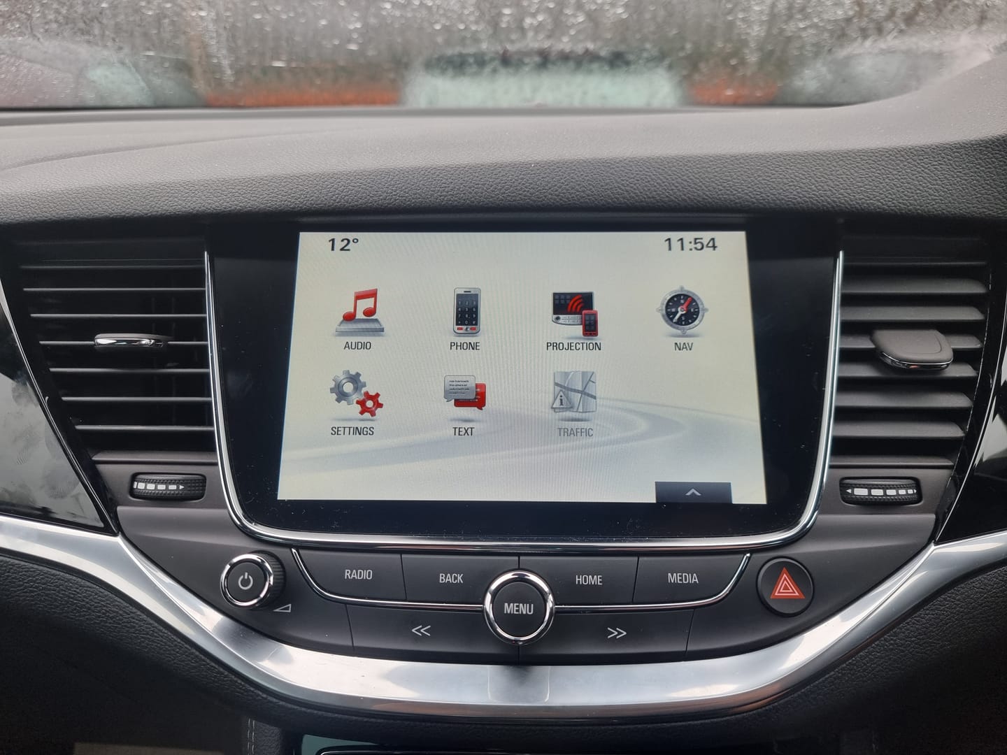 Customer photo review of Vauxhall Opel Astra 2016 to 2019 Replacement screen Navi 900