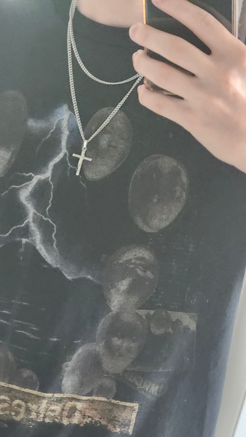 Customer photo review of Crucifix Cross Pendant