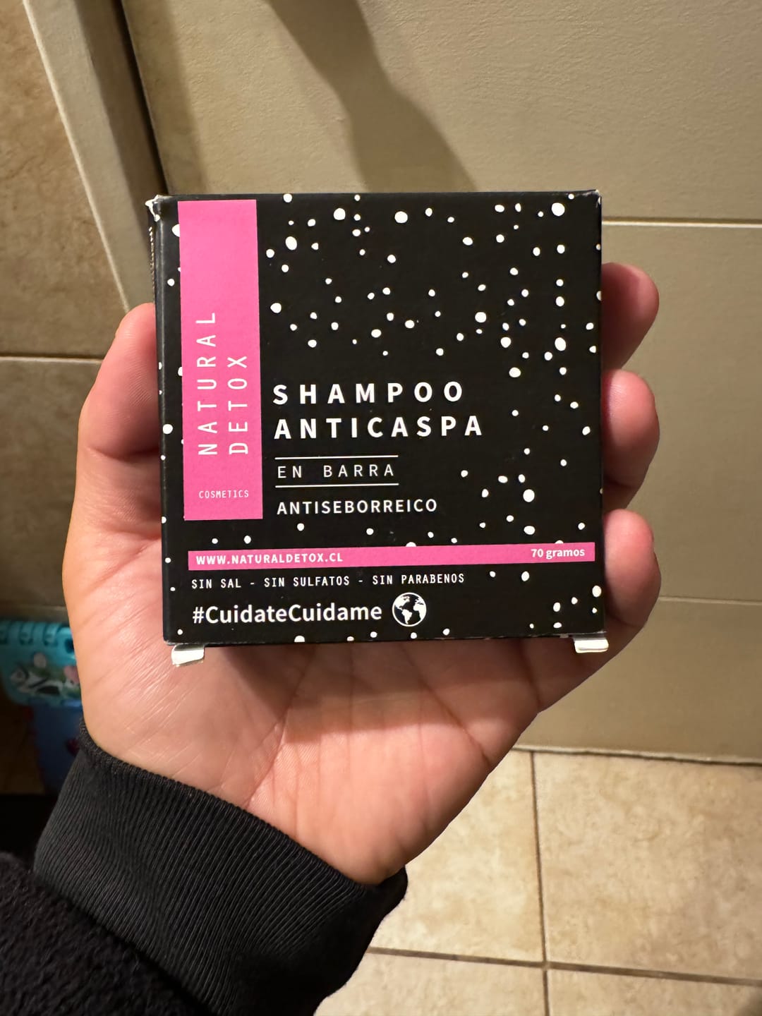 Customer photo review of Shampoo Anticaspa en barra