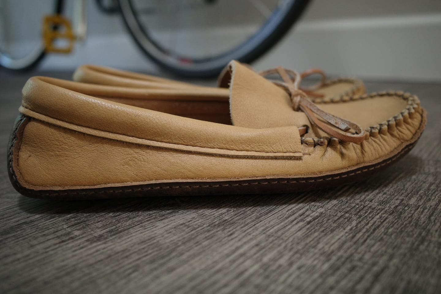 Customer photo review of Men's Earthing Moccasins Moose Hide with Heavy Oil Tan Soles