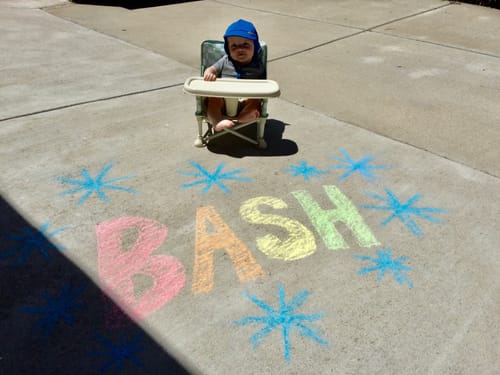Customer photo review of Parker portable booster chair