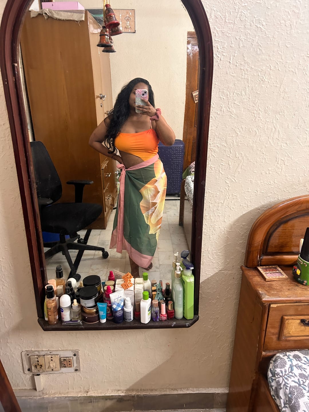 Customer photo review of Sunset swimsuit with Sarong Skirt