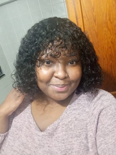 Customer photo review of Brazilian Water Wave Fringe - Zoe