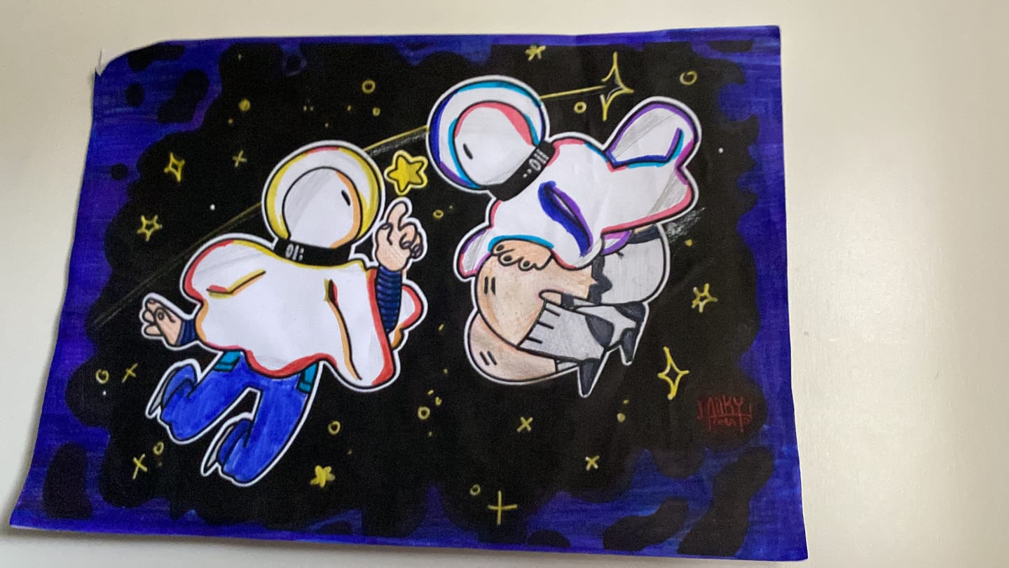 Customer photo review of Space Ghost Coloring Page PDF