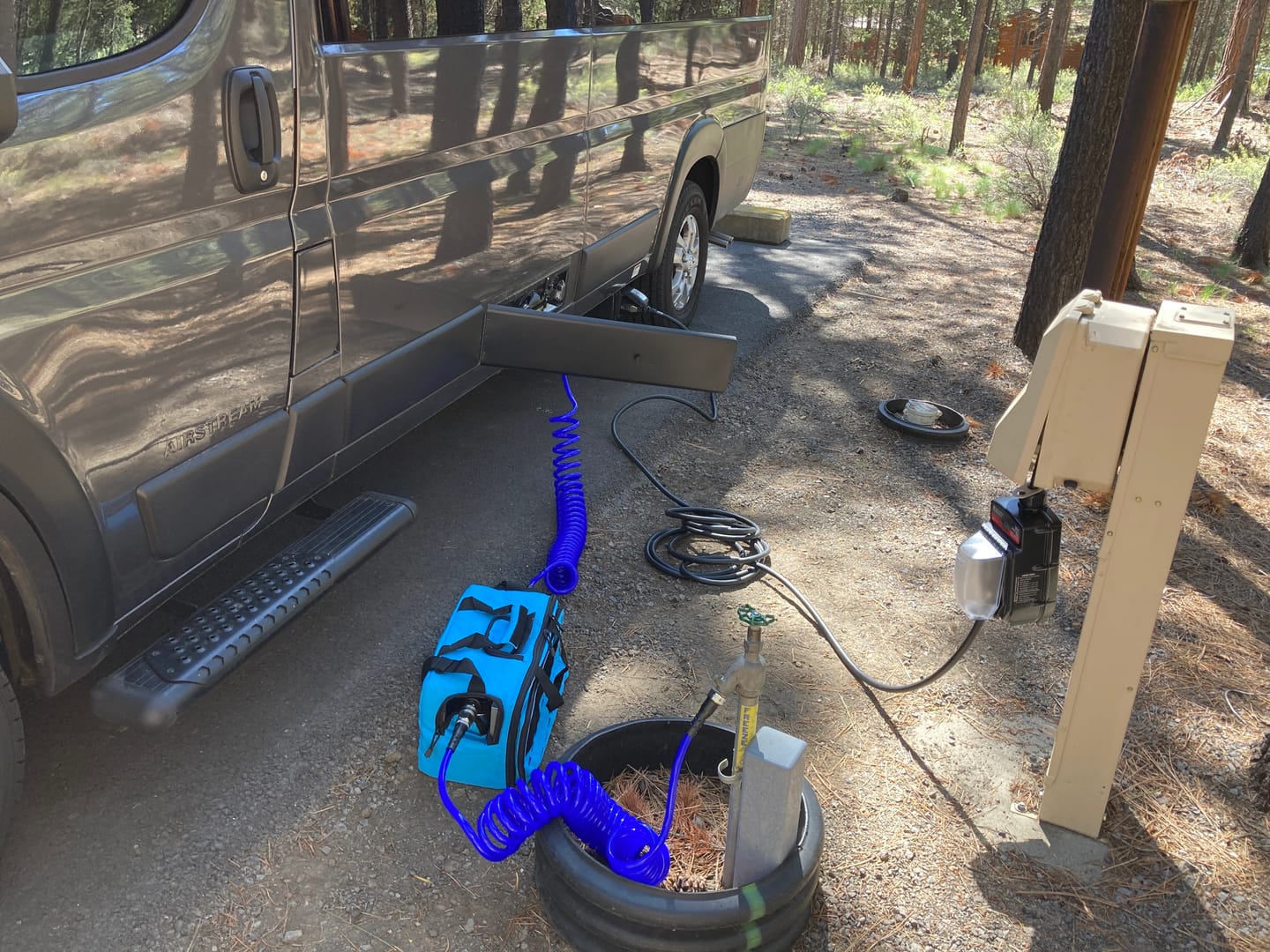 Customer photo review of RV Water Hose with AIR GEAR Storage Bag