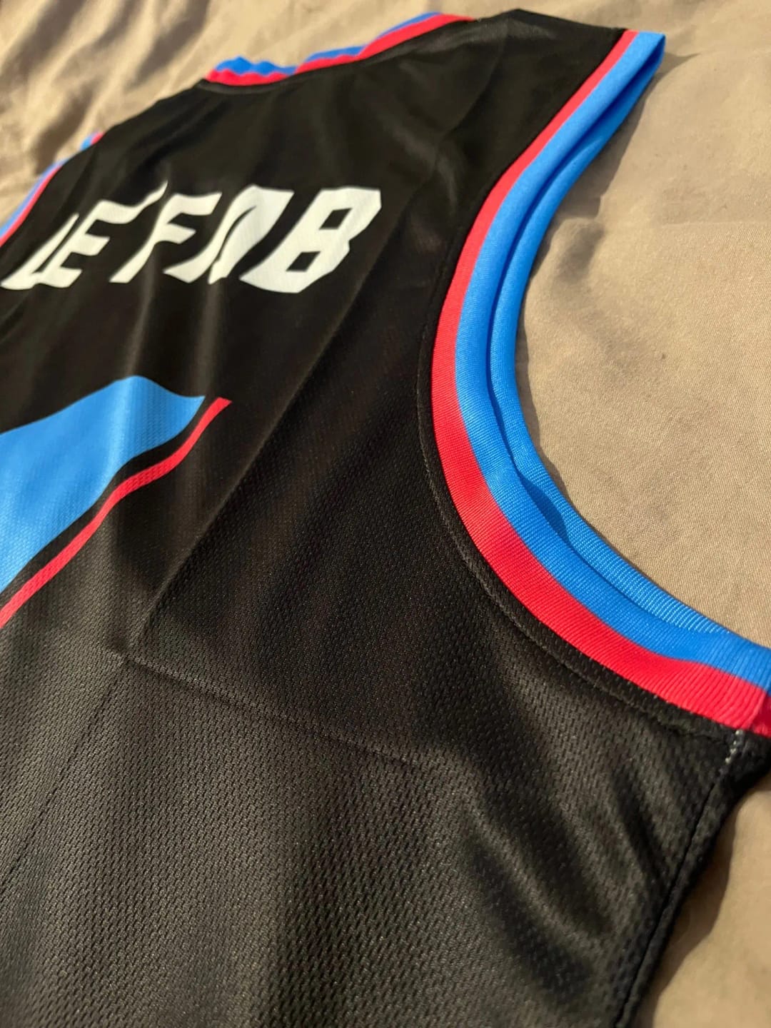 Customer photo review of Custom Black Basketball Jersey Mesh Sports Athletic Performance Shirts