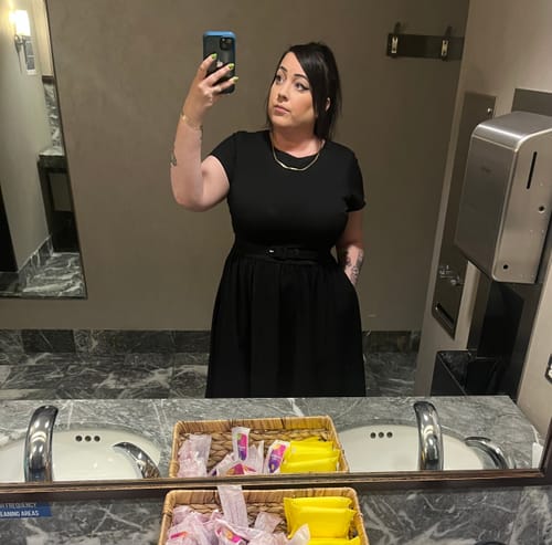 Customer photo review of Avon Swing Dress in Black - Vixen by Micheline Pitt