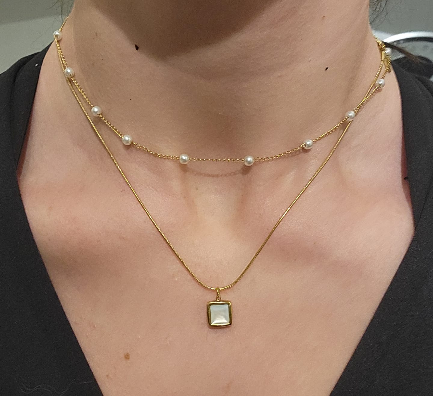 Customer photo review of Riva Moonstone Pendant Necklace