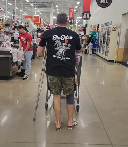 Customer photo review of Jiu Jitsu Ruined My Life - T-Shirt