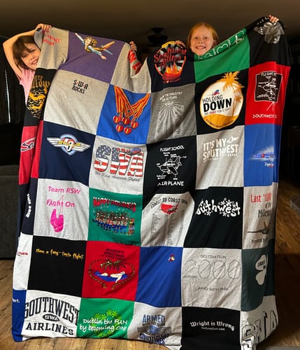 T-shirt quilt from fisher school by Kelly from TX