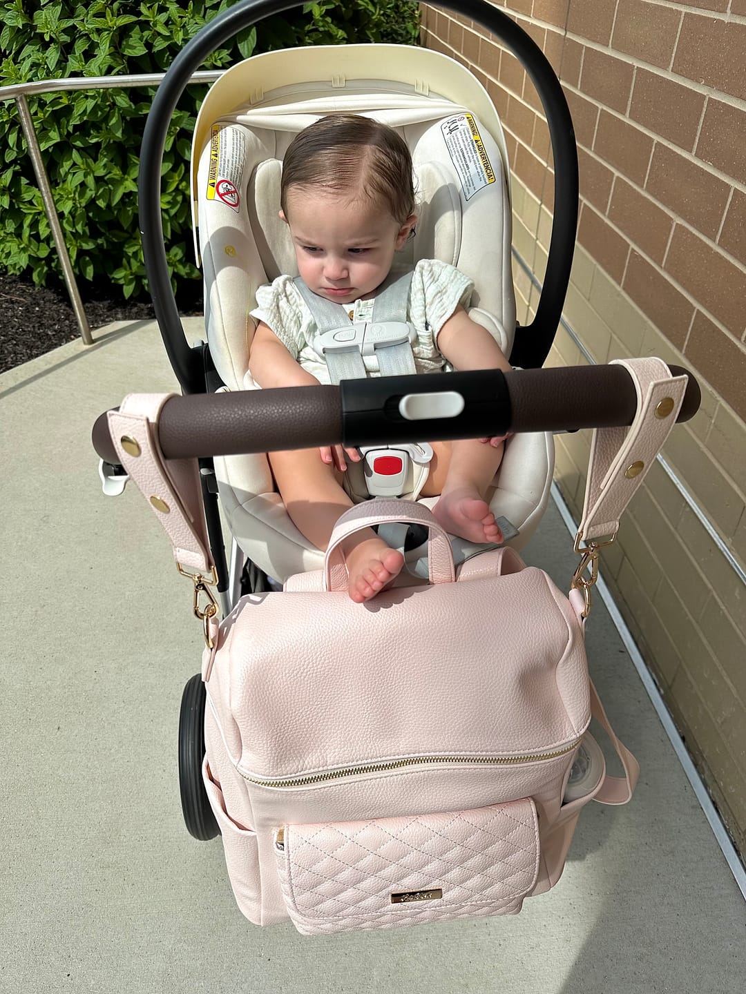 Customer photo review of Monaco Diaper Bag | Pastel Pink
