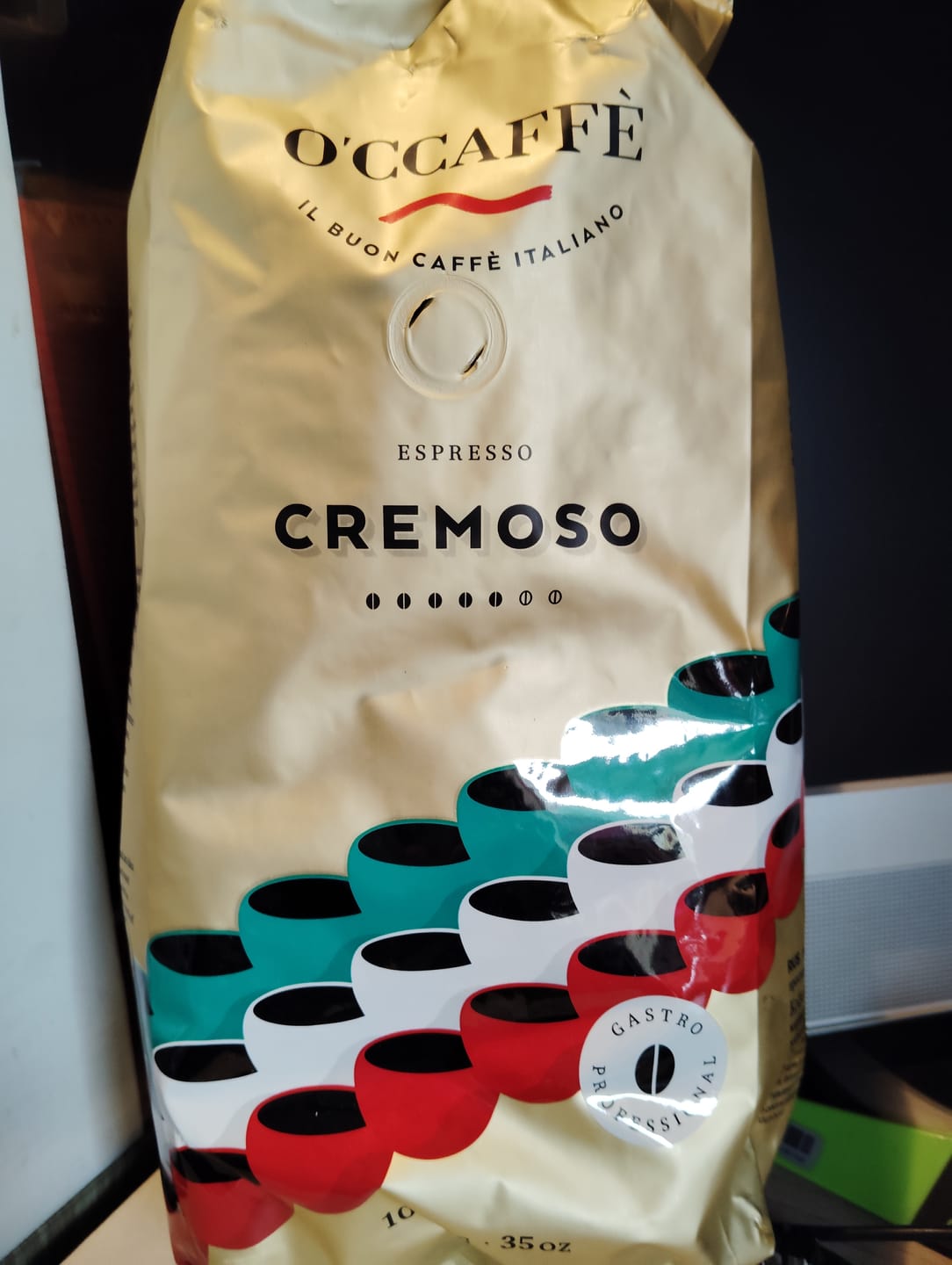Customer photo review of Occaffe Grano Crema E Aroma 100% Arabica 1kg