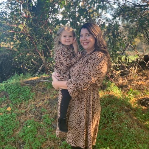 Customer photo review of Rachel Timmerman's Mommy & Me Matching Dresses