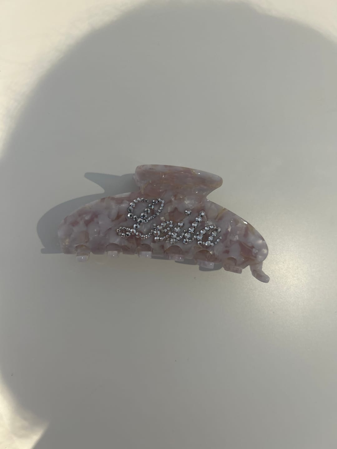 Customer photo review of custom hair claw clip