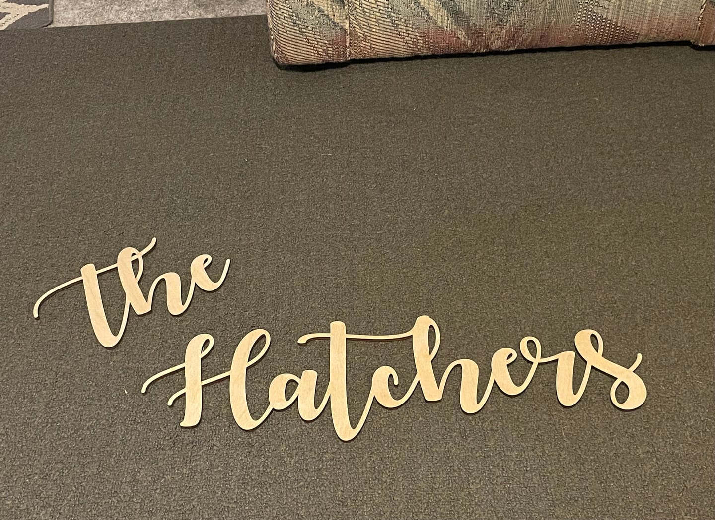 Customer photo review of Script Font Custom Name Wood Cutout - Baby Nursery - Decor - DIY - up to 48 Wide"
