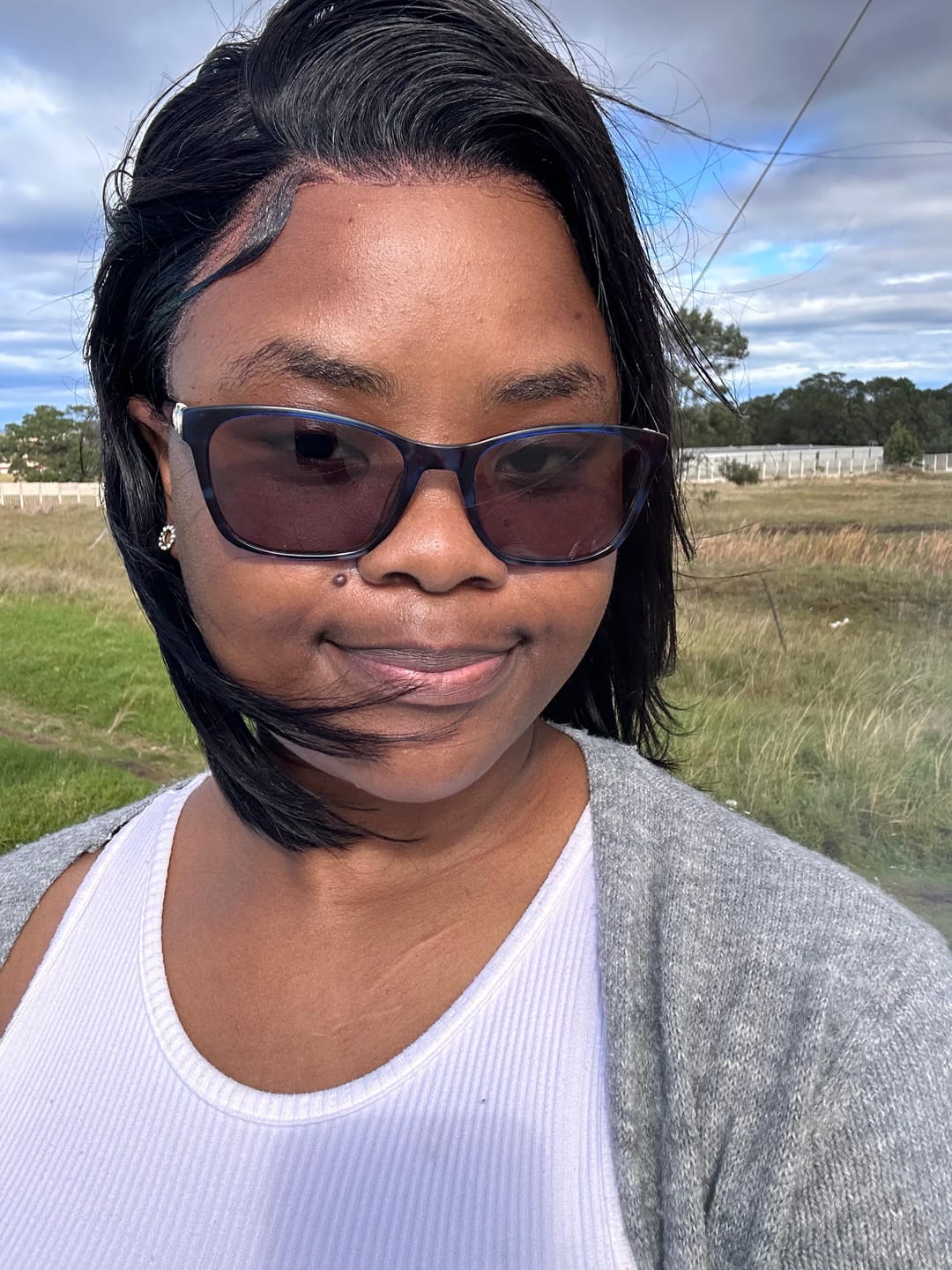 Customer photo review of Lace Full Frontal Raw Indian BoB Wigs