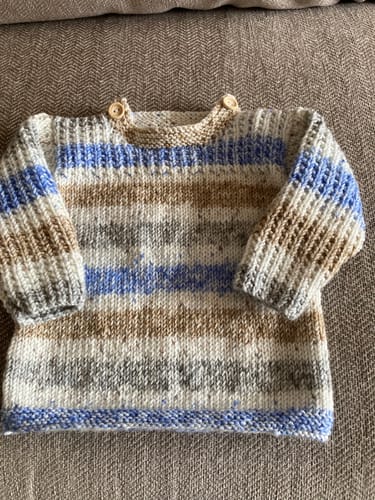 Customer photo review of Baby Mystery Knitting Box