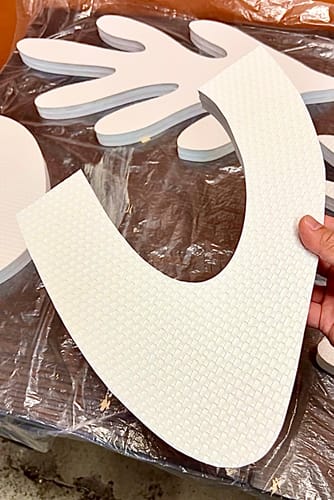 Customer photo review of White Basket Weave Upholstery Vinyl Fabric