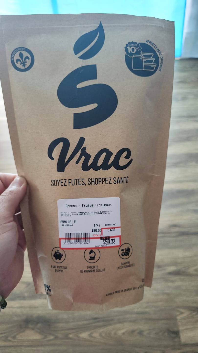 Customer photo review of VRAC - Greens & Berries (100g)