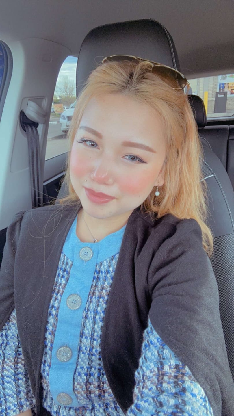 Customer photo review of DNA Taylor Blue Gray Prescription Coloured Contact Lenses