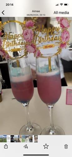 Customer photo review of The Birthday Cocktail Kit
