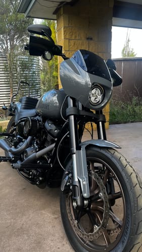 Customer photo review of HR3 Gunship Gray Headlight Fairing & Windshield Fit For Harley Softail FXBB FXLR 2018-2022