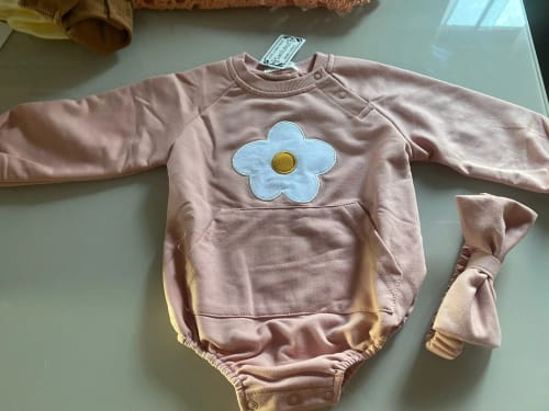 Customer photo review of Flower Long Sleeve Onesie