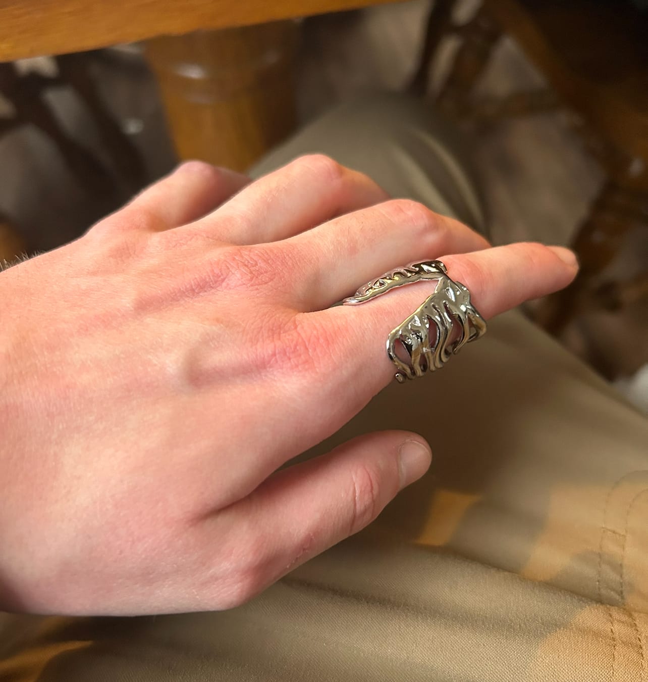 Customer photo review of RIBCAGE RING
