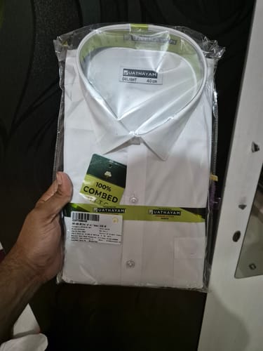 Customer photo review of Double Delight White Shirts - 2 Pcs Combo Pack