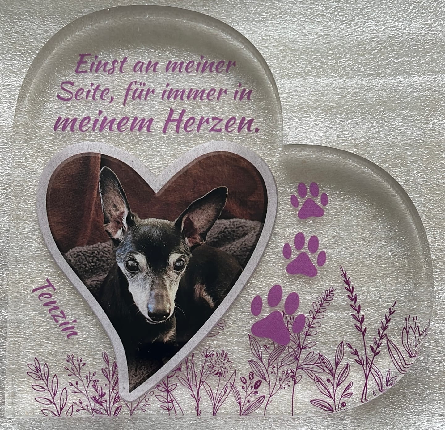 Customer photo review of Einst an meiner Seite - Individuelles Glasherz