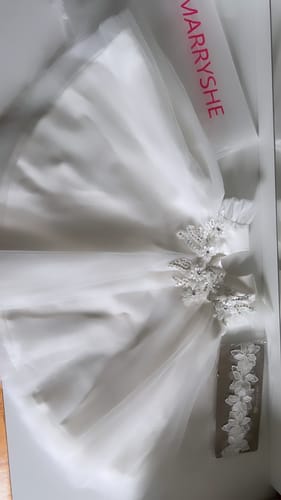 Customer photo review of Cute One Year Old Baptism Dress White Birthday Princess Dress