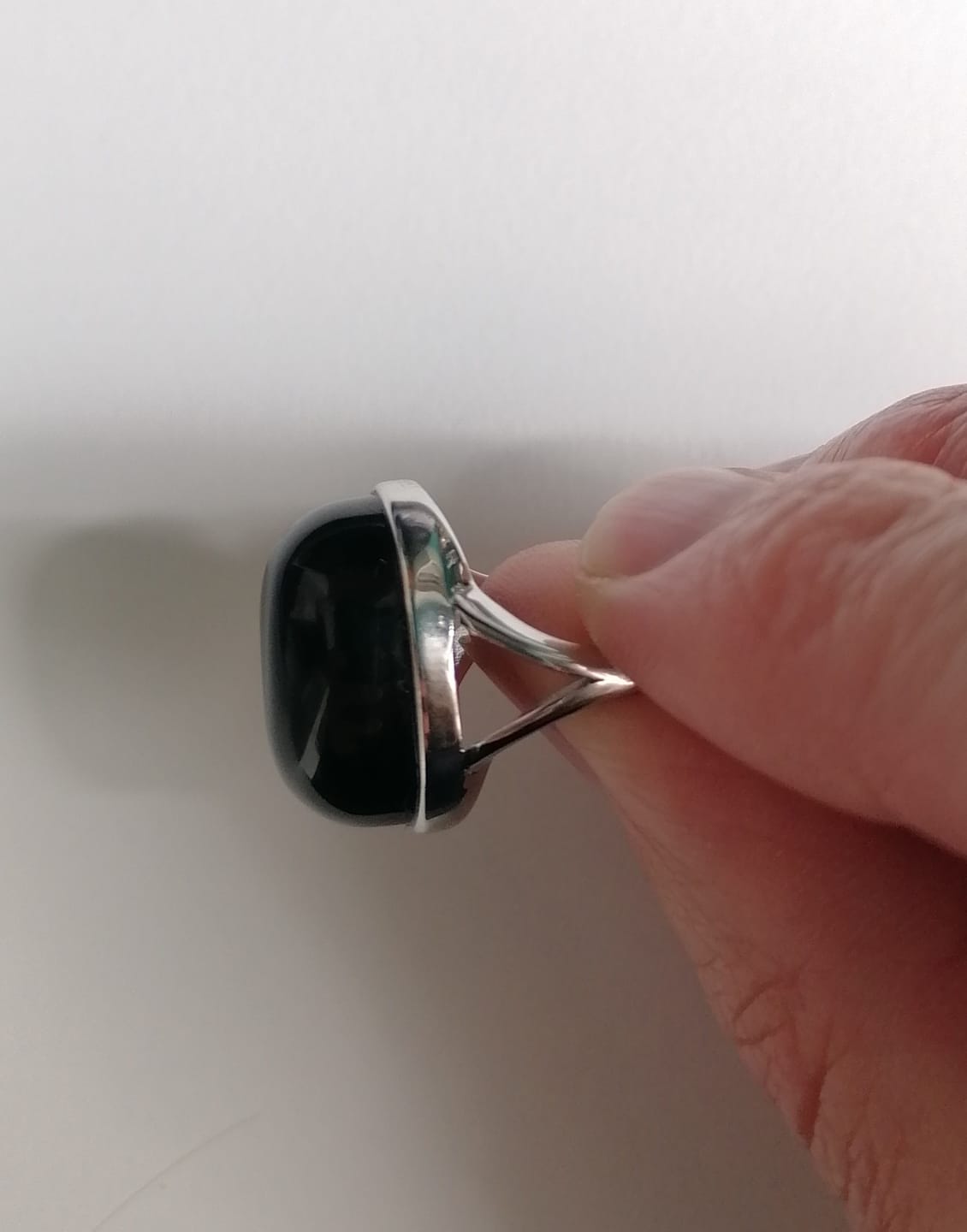 Customer photo review of Bague Ajustable "Guérison de L'Âme" en Obsidienne Œil Céleste & Argent