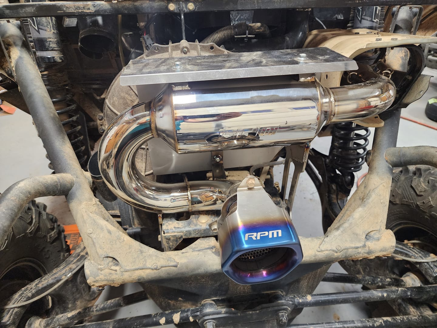 Customer photo review of RPM SxS X3 Slip On Exhaust Sport Muffler Can Am Maverick X3 Turbo R & RR 2017-2024