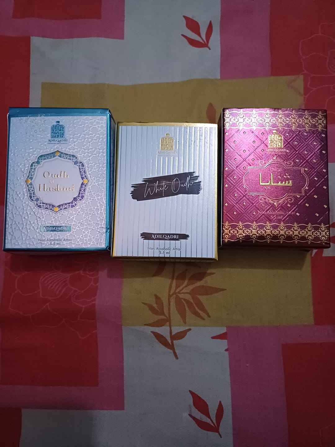 Customer photo review of 3 Pcs Attar Set Shanaya, White Oudh And Oudh Al Hashmi 5.5 Ml Each