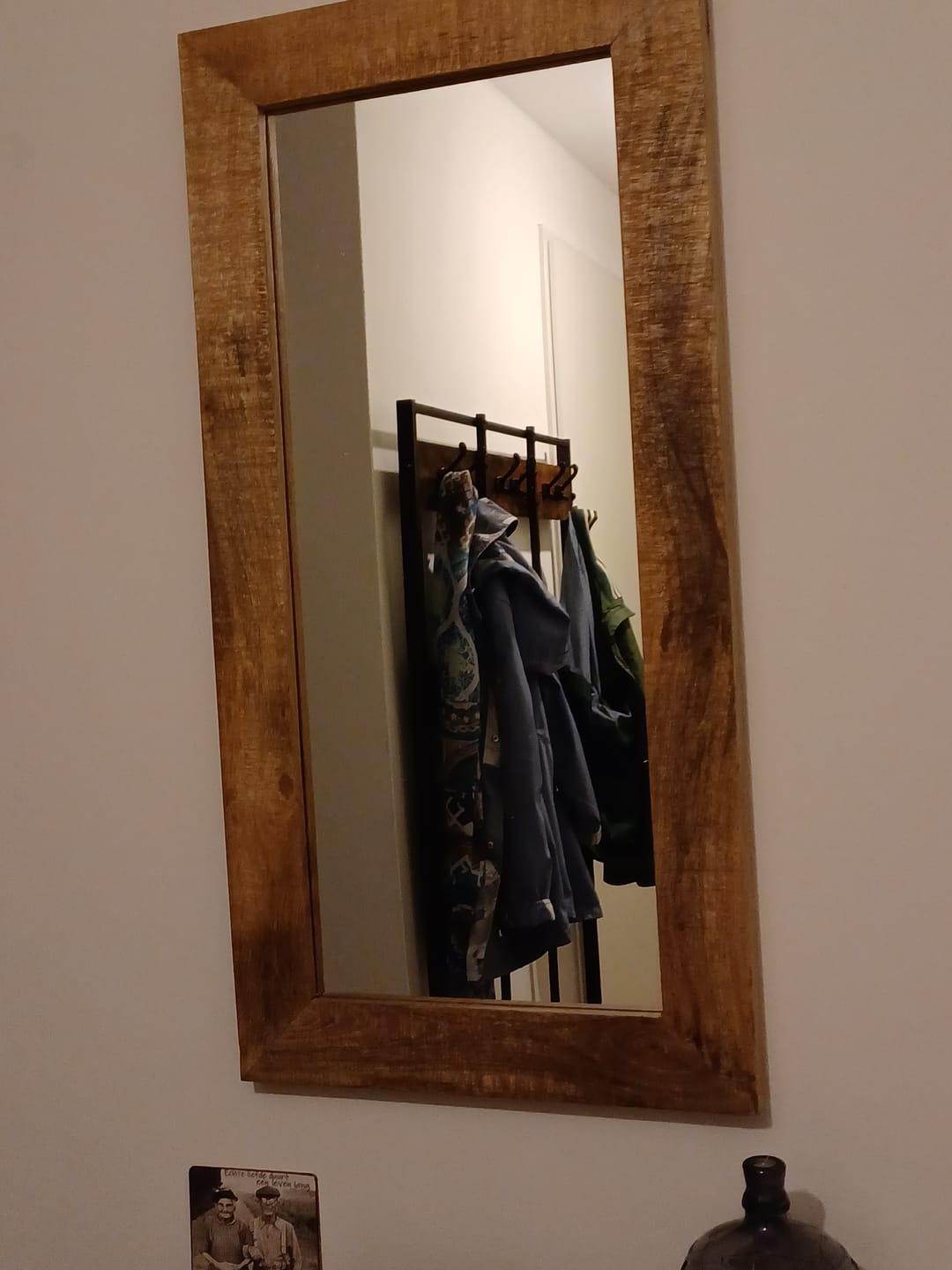 Customer photo review of Industriële spiegel | Mangohout | 100x50cm