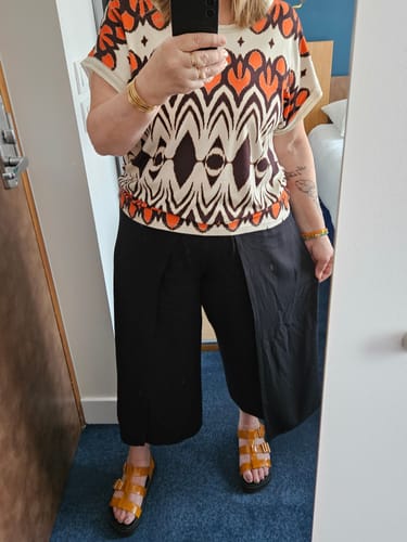 Customer photo review of Pantalon drapé Mathilde - sergé de viscose noir