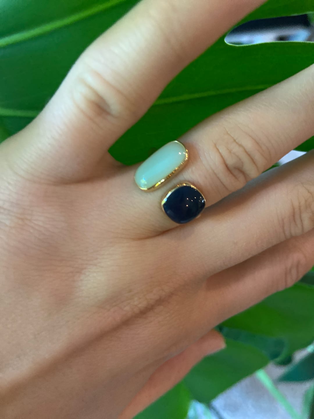 Customer photo review of Aquamarine Wrap Ring