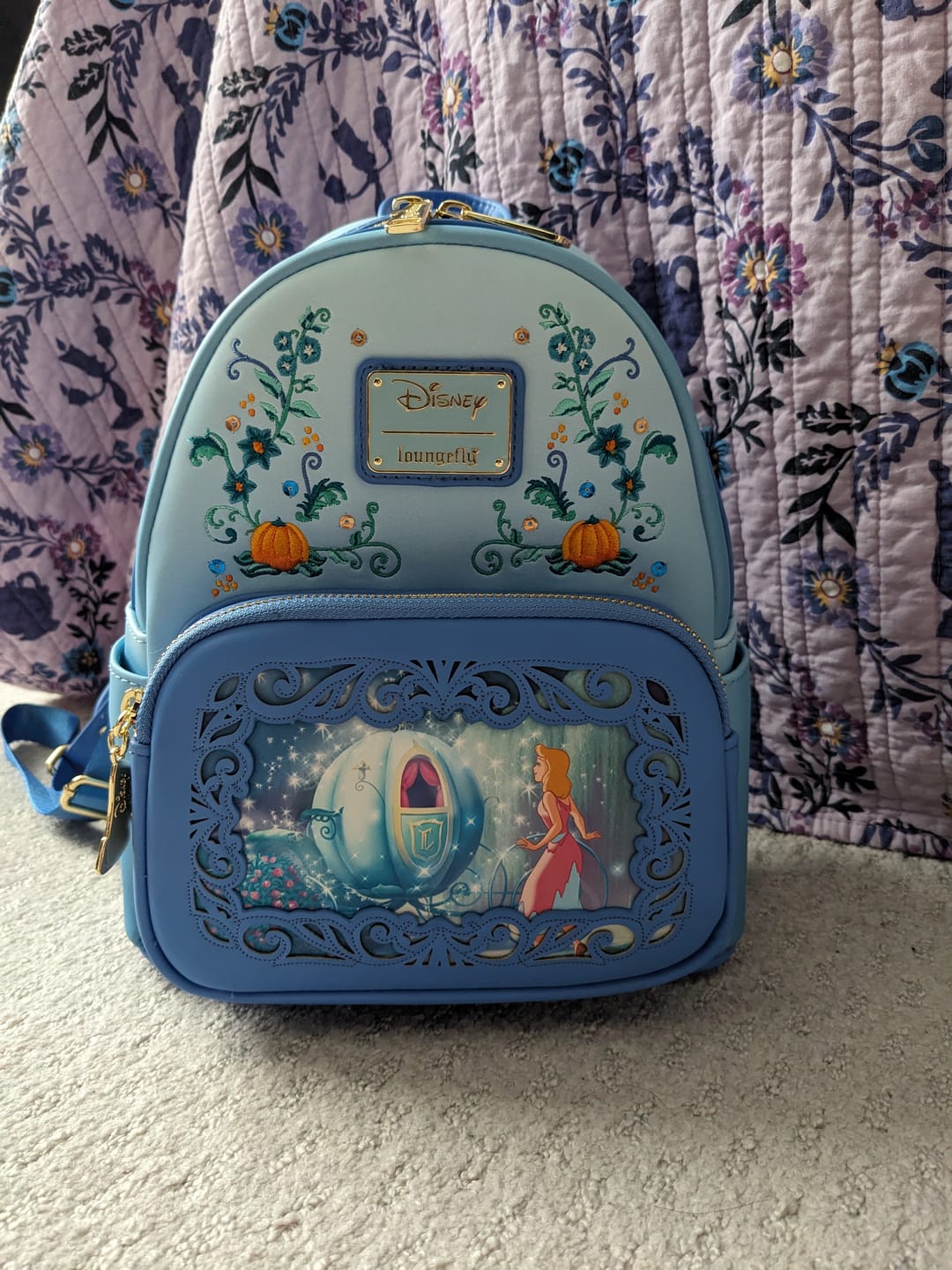 Customer photo review of Loungefly Disney Princess Dreams Series Cinderella Mini Backpack - 707 Street Exclusive
