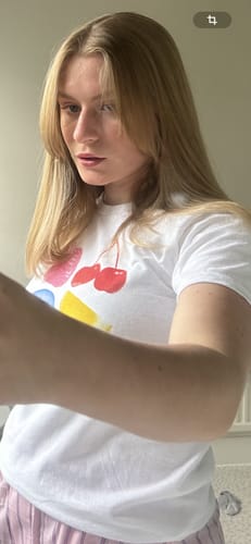 Customer photo review of 'Fruit Man' baby tee