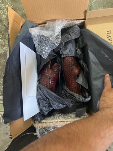 Customer photo review of Handwoven Loafers - Cognac