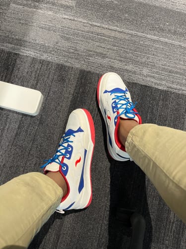 Customer photo review of FLAME White Red Blue Men's casual sneaker